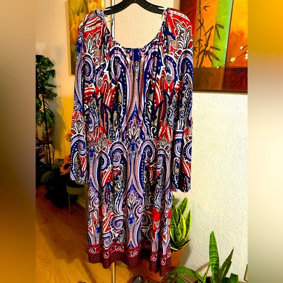 INC International concepts multicolor dress 2X - Picture 4 of 9